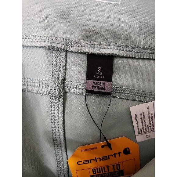 Carhartt Force Lightweight Utility Leggings Womens S 4-6 Light Turquoise NEW - Picture 7 of 10